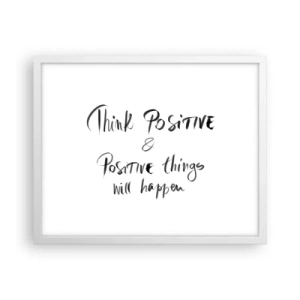 Affisch i vit ram - Hur ska man leva? - 50x40 cm