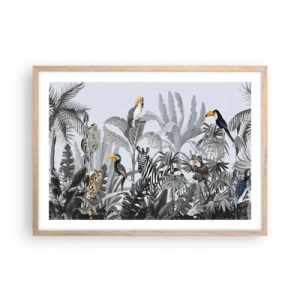 Affisch i ram av ljusek - Afrikansk saga - 70x50 cm