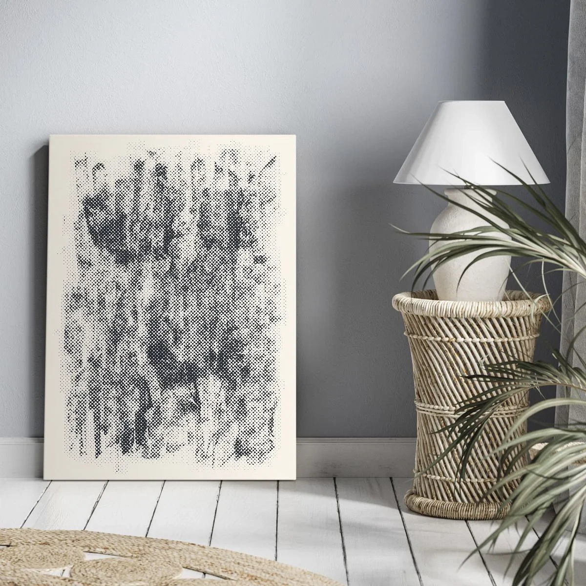 Canvastavla - Bild på duk - Dimmig komposition - 50x70 cm