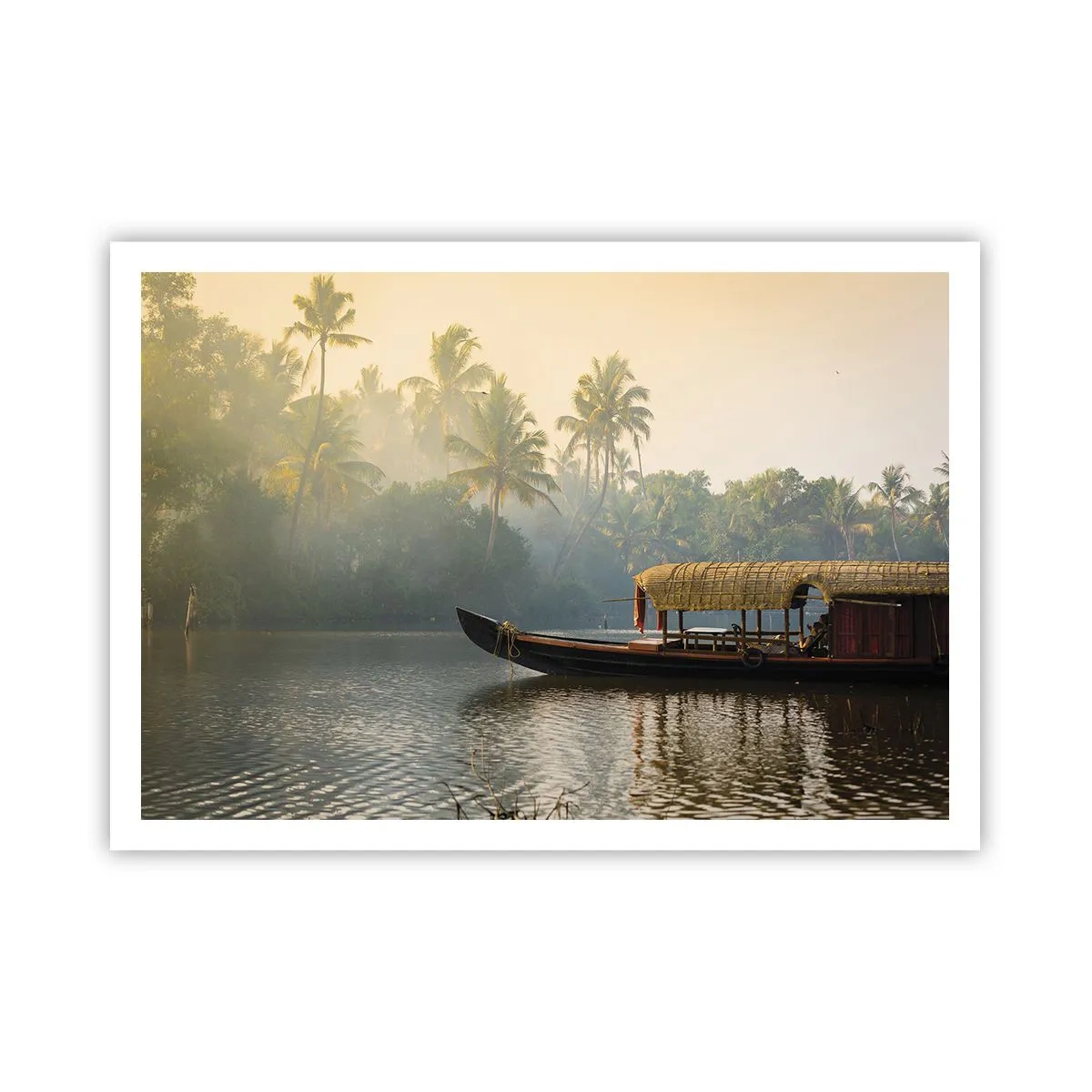 Affisch - Hus på floden - 100x70 cm