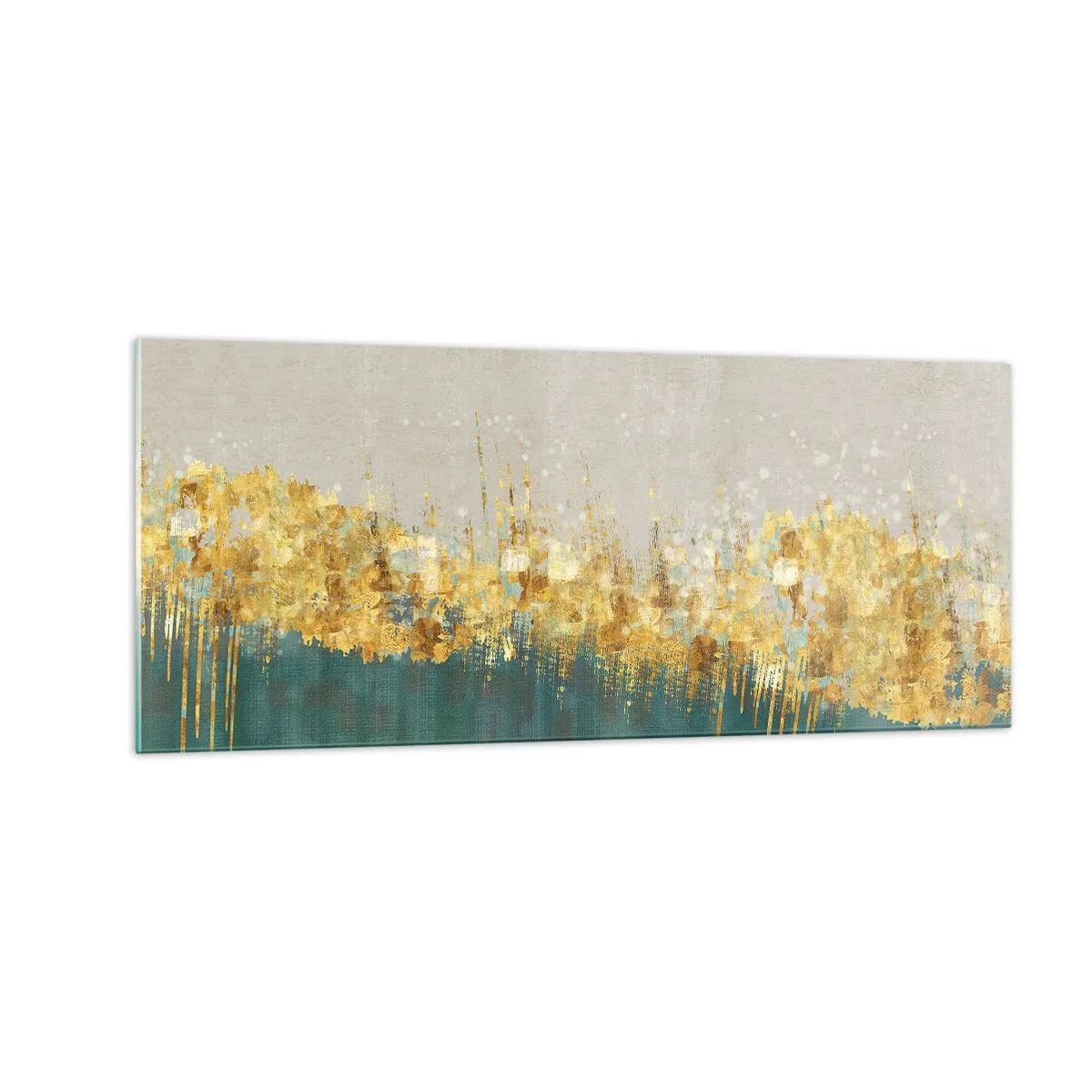 Glastavla - Bild på glas - Den gyllene gränsen - 100x40 cm