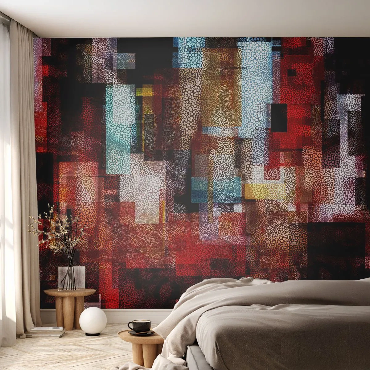 Självhäftande Fototapet Deluxe Sticker - Blandat och mixat - Abstraktion, Bit, Målning - 250x175 cm