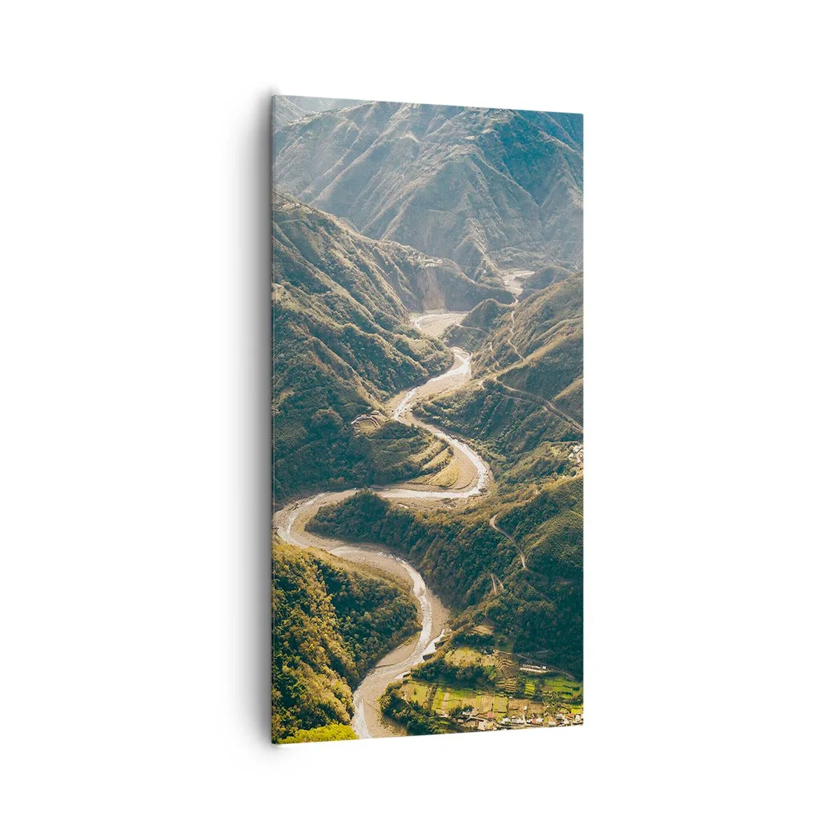 Canvastavla - Bild på duk - Direkt från fjällens hjärta - 65x120 cm