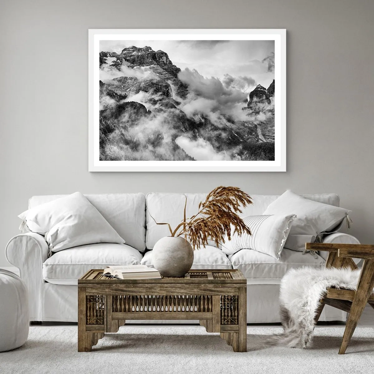 Affisch i vit ram - Vackra och grymma - 60x60 cm