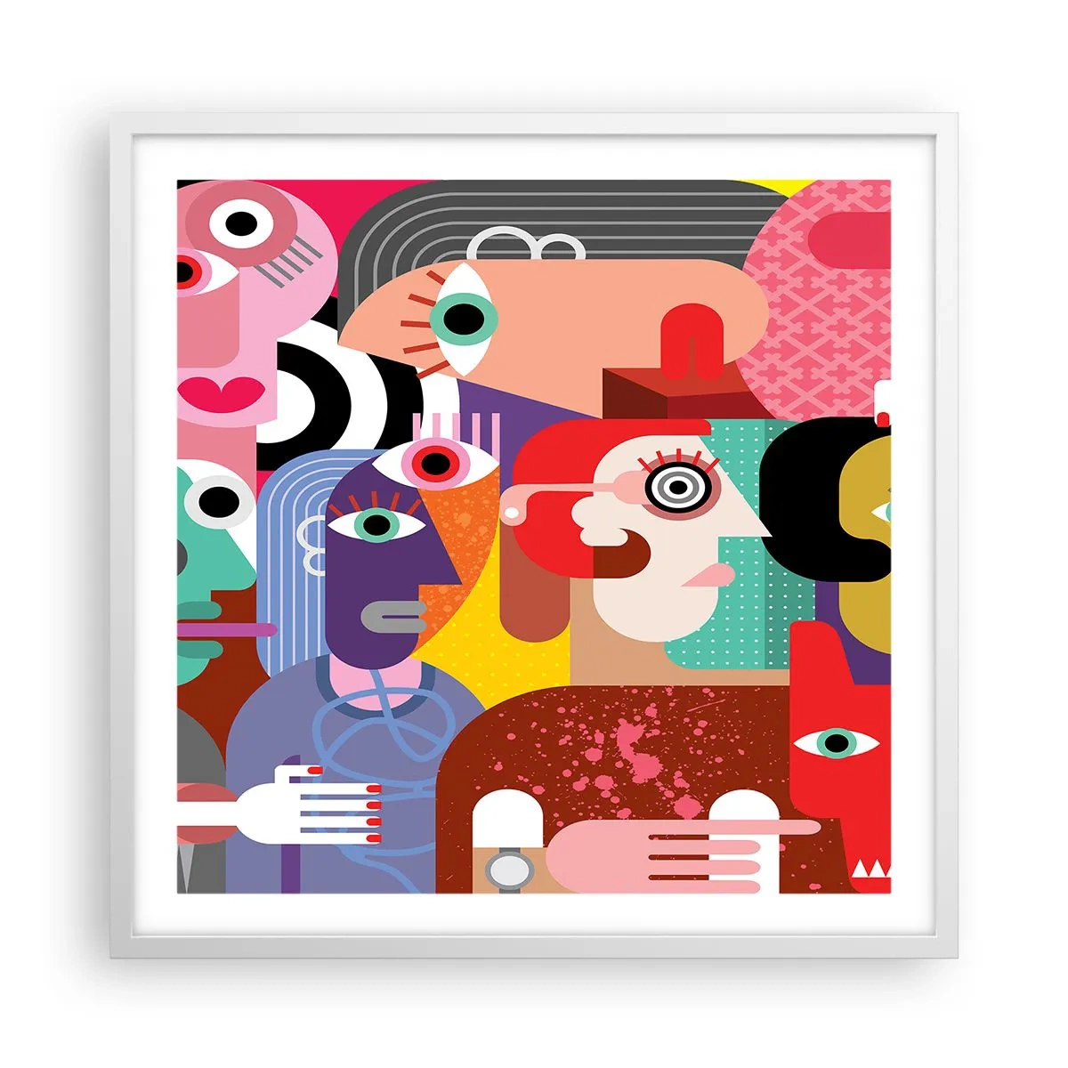 Affisch i vit ram - Vi är från Picasso - 60x60 cm