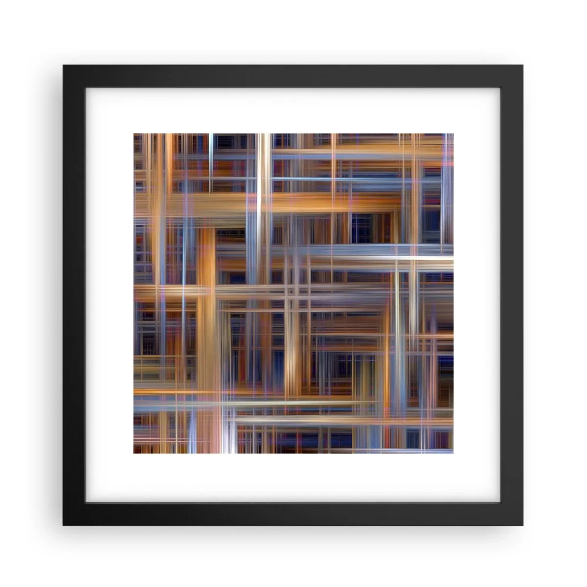 Affisch i svart ram - Vävd av ljus - 30x30 cm