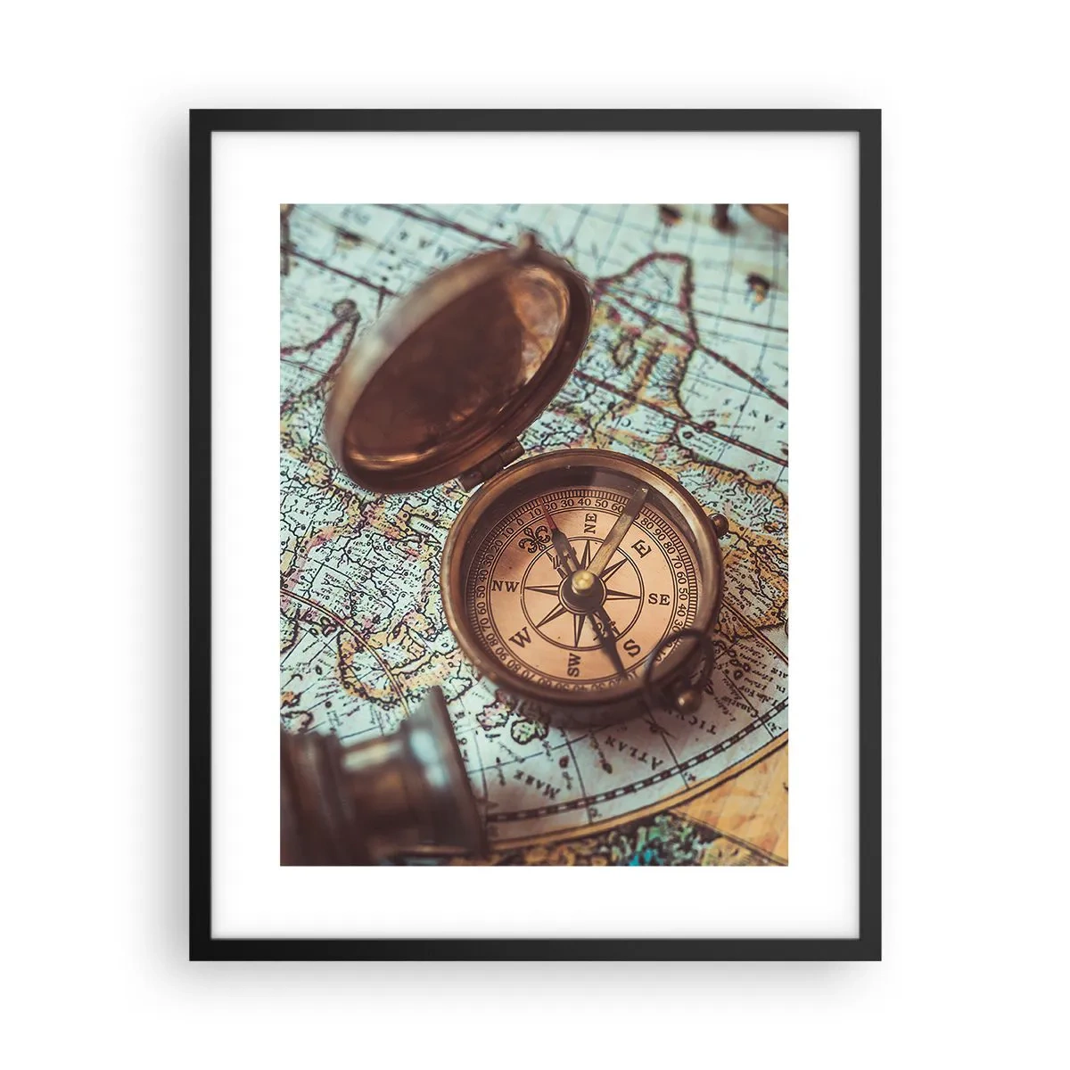 Affisch i svart ram - För äventyrare - 40x50 cm