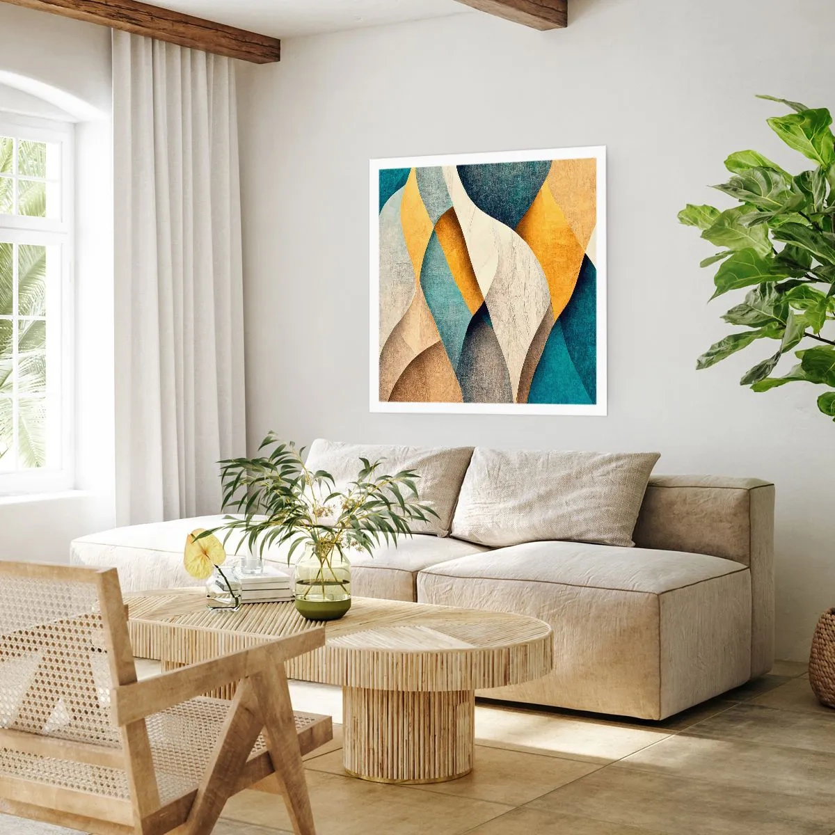 Affisch - Rytm och vågrörelse - 60x60 cm