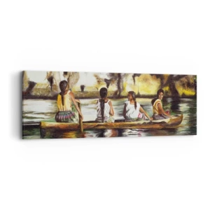 Canvastavla - Bild på duk - I polynesiskt paradis - 90x30 cm