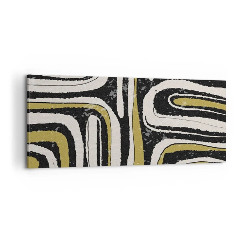 Canvastavla - Bild på duk - Komposition: stråk och gränder - 120x50 cm