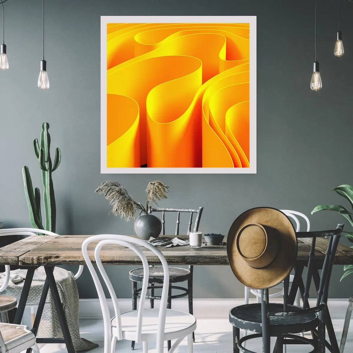 Affisch - Som solens vågor - 50x50 cm