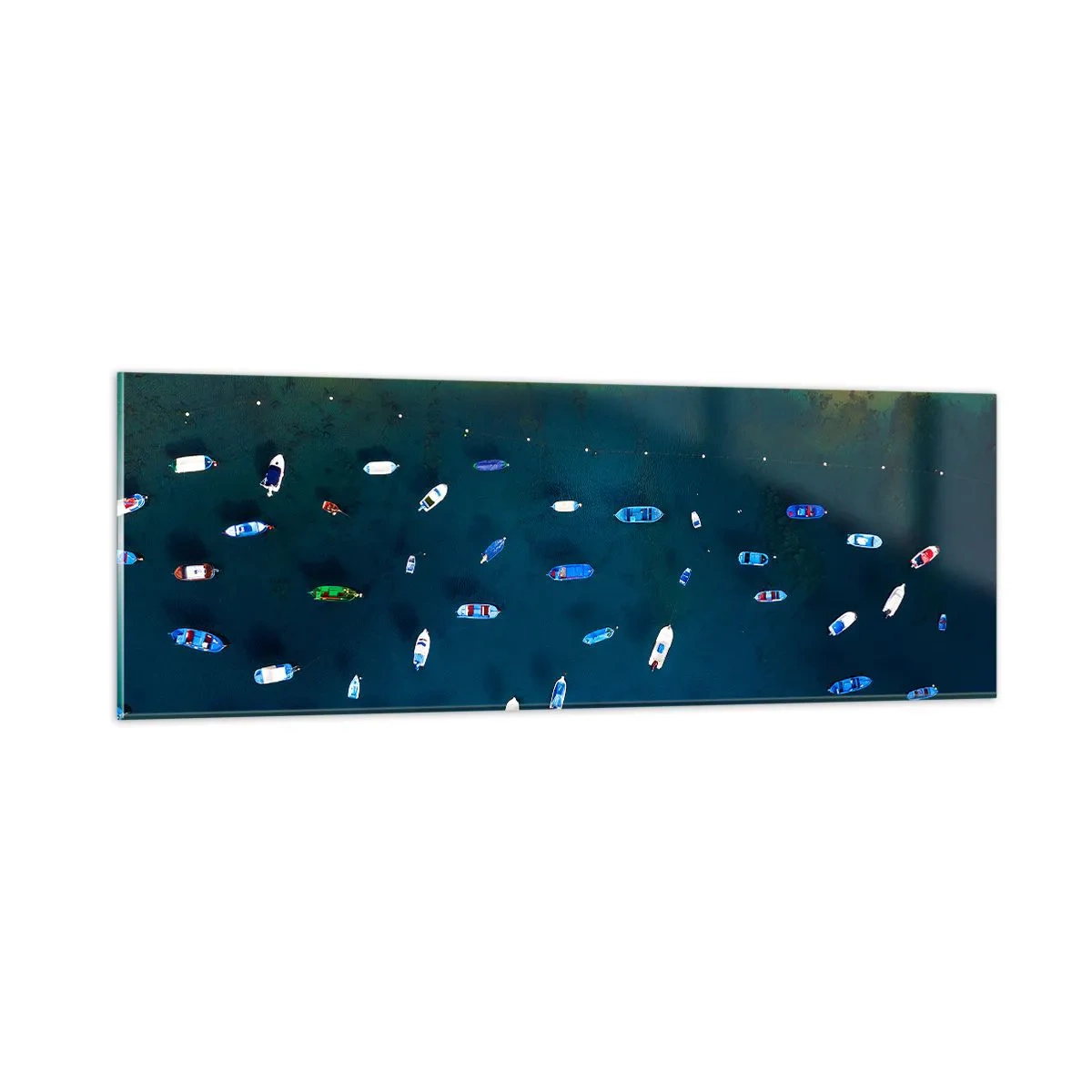 Glastavla - Bild på glas - Ett semesterspel - 90x30 cm