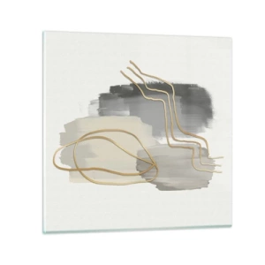 Glastavla - Bild på glas - Varaktighet och rörelse - 30x30 cm