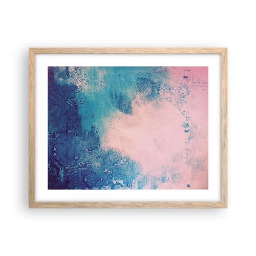 Affisch i ram av ljusek - Blåa famnar - 50x40 cm