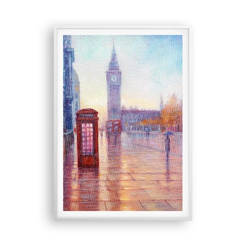 Affisch i vit ram - Höstdag i London - 70x100 cm