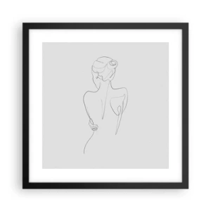Affisch i svart ram - Kroppens musik - 40x40 cm