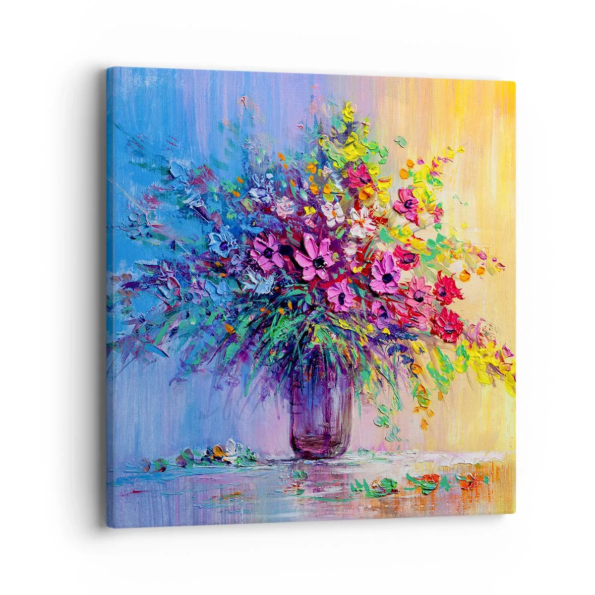 Canvastavla - Bild på duk - Sommarängens gåva - 40x40 cm