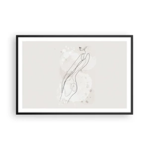 Affisch i svart ram - Blicken går vilse - 91x61 cm