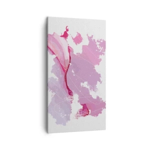 Canvastavla - Bild på duk - Karta över en rosa värld - 45x80 cm