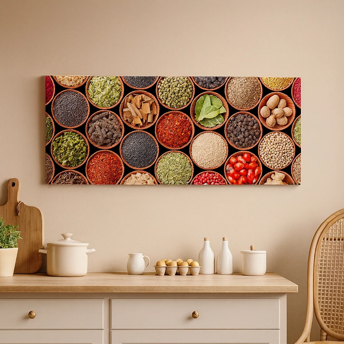 Canvastavla - Bild på duk - Världens alla smaker - 30x30 cm