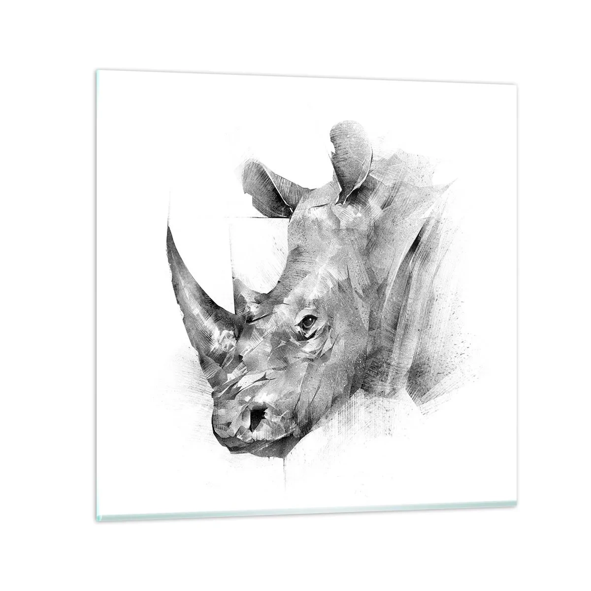 Glastavla - Bild på glas - Afrikansk porträtt - 50x50 cm