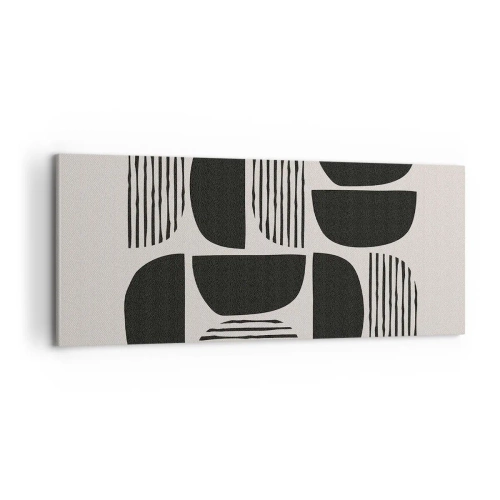 Canvastavla - Bild på duk - Arrangemang med halvor - 100x40 cm