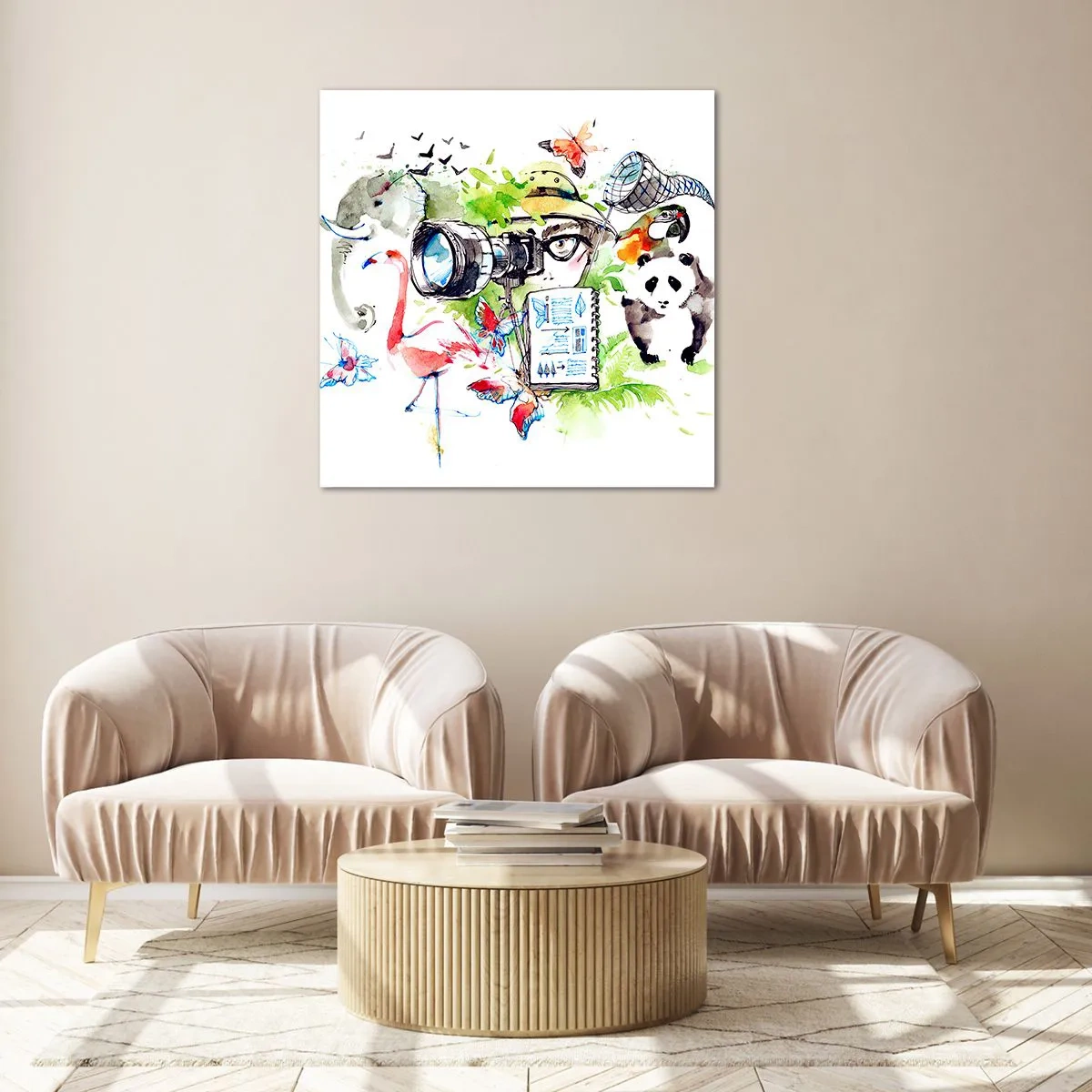 Glastavla - Bild på glas - I resenärens objektiv - 40x40 cm