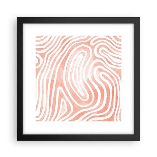 Affisch i svart ram - I en labyrint av koraller - 30x30 cm