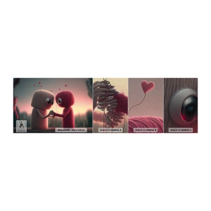 Provbit av fototapet Premium Sand - Alla får lov att älska - Ull, Barns, Kärlek - 100x30 cm