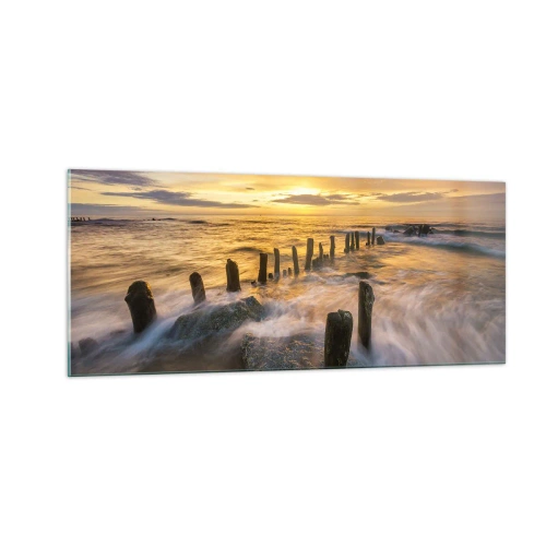 Glastavla - Bild på glas - Östersjöns råa skönhet - 100x40 cm