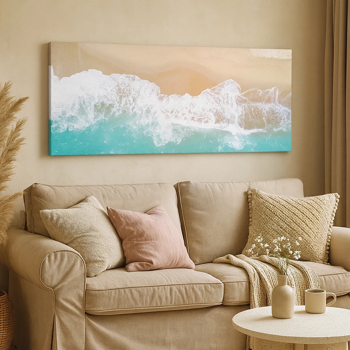 Canvastavla - Bild på duk - Smekande beröring - 30x30 cm