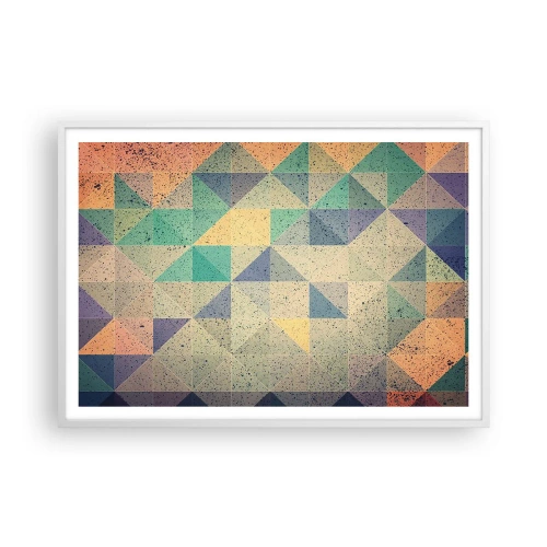 Affisch i vit ram - Trianglarnas republik - 100x70 cm