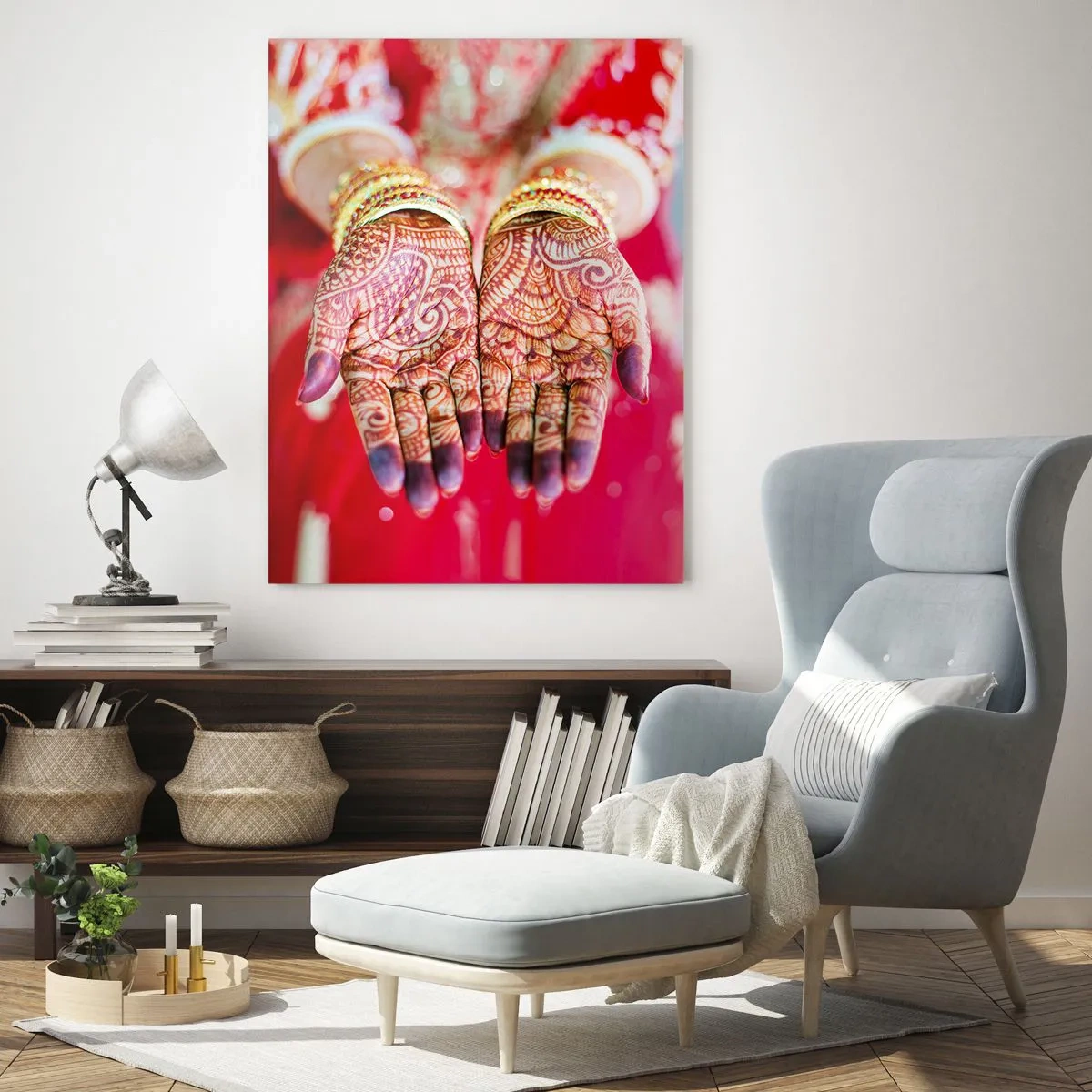 Glastavla - Bild på glas - Redo att fånga lyckan - 70x100 cm