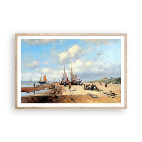 Affisch i ram av ljusek - Efter en lyckad fångst - 91x61 cm