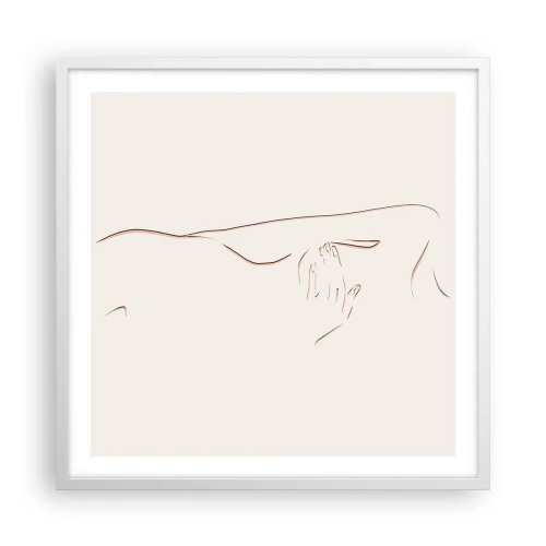 Affisch i vit ram - Begärans form - 60x60 cm