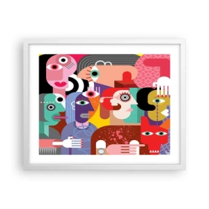 Affisch i vit ram - Vi är från Picasso - 50x40 cm