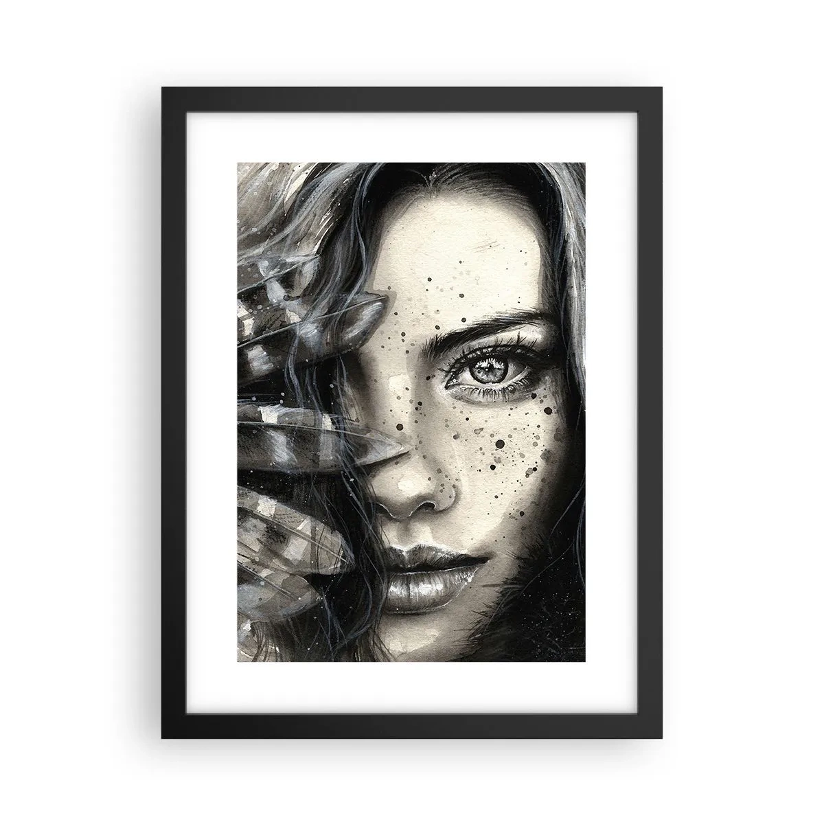 Affisch i svart ram - Vild skönhet - 30x40 cm