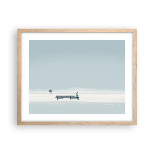 Affisch i ram av ljusek - Ja, jag väntar. - 50x40 cm