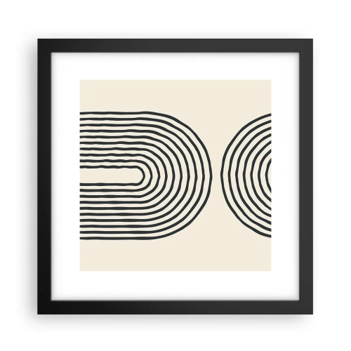 Affisch i svart ram - Om en stund... - 30x30 cm