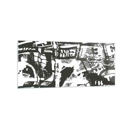Glastavla - Bild på glas - Ordning eller kaos? - 120x50 cm