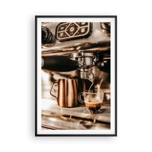 Affisch i svart ram - Kaffets glans - 61x91 cm