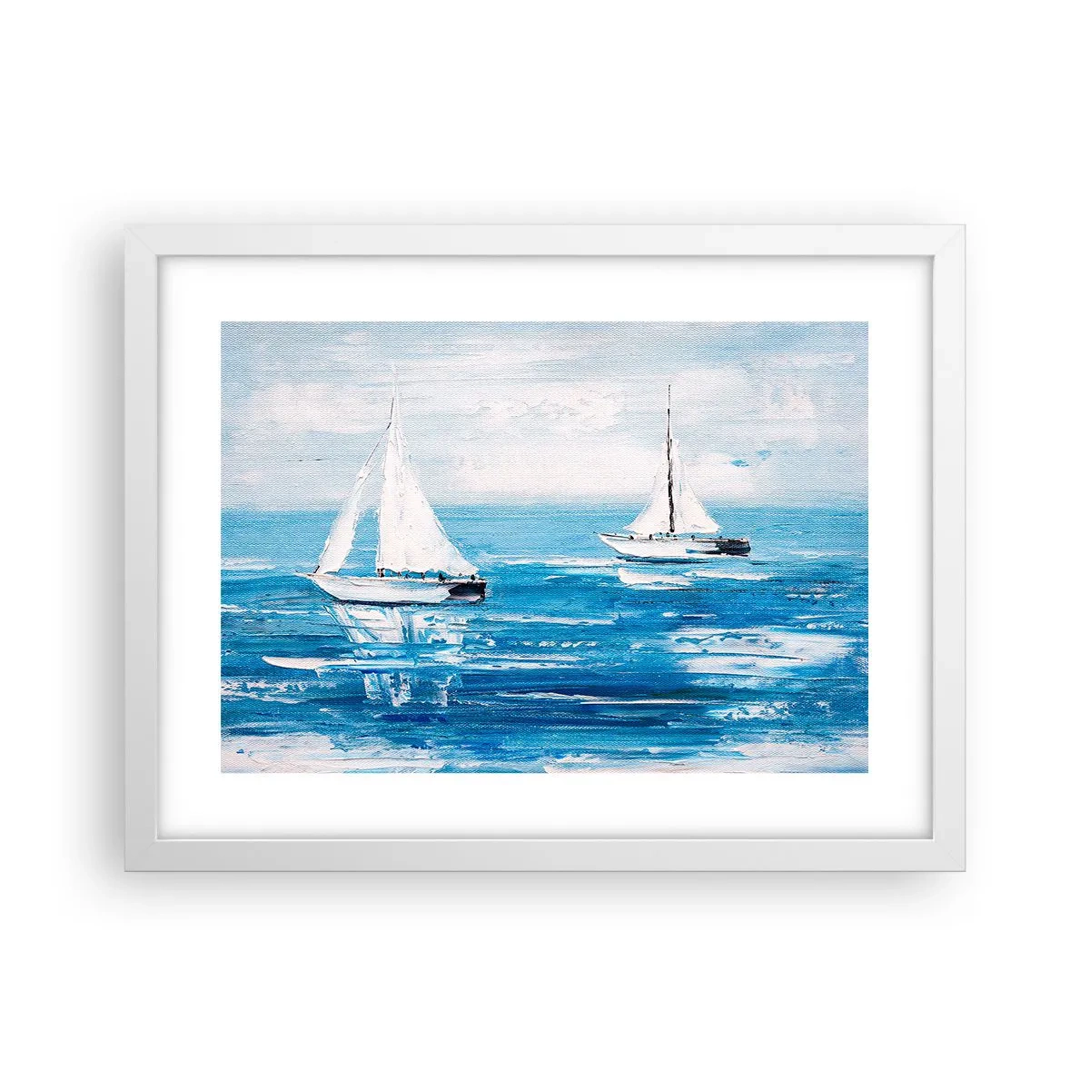 Affisch i vit ram - Med en vän vid din sida - 40x30 cm