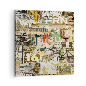 Canvastavla - Bild på duk - Oj, det händer saker och ting - 60x60 cm