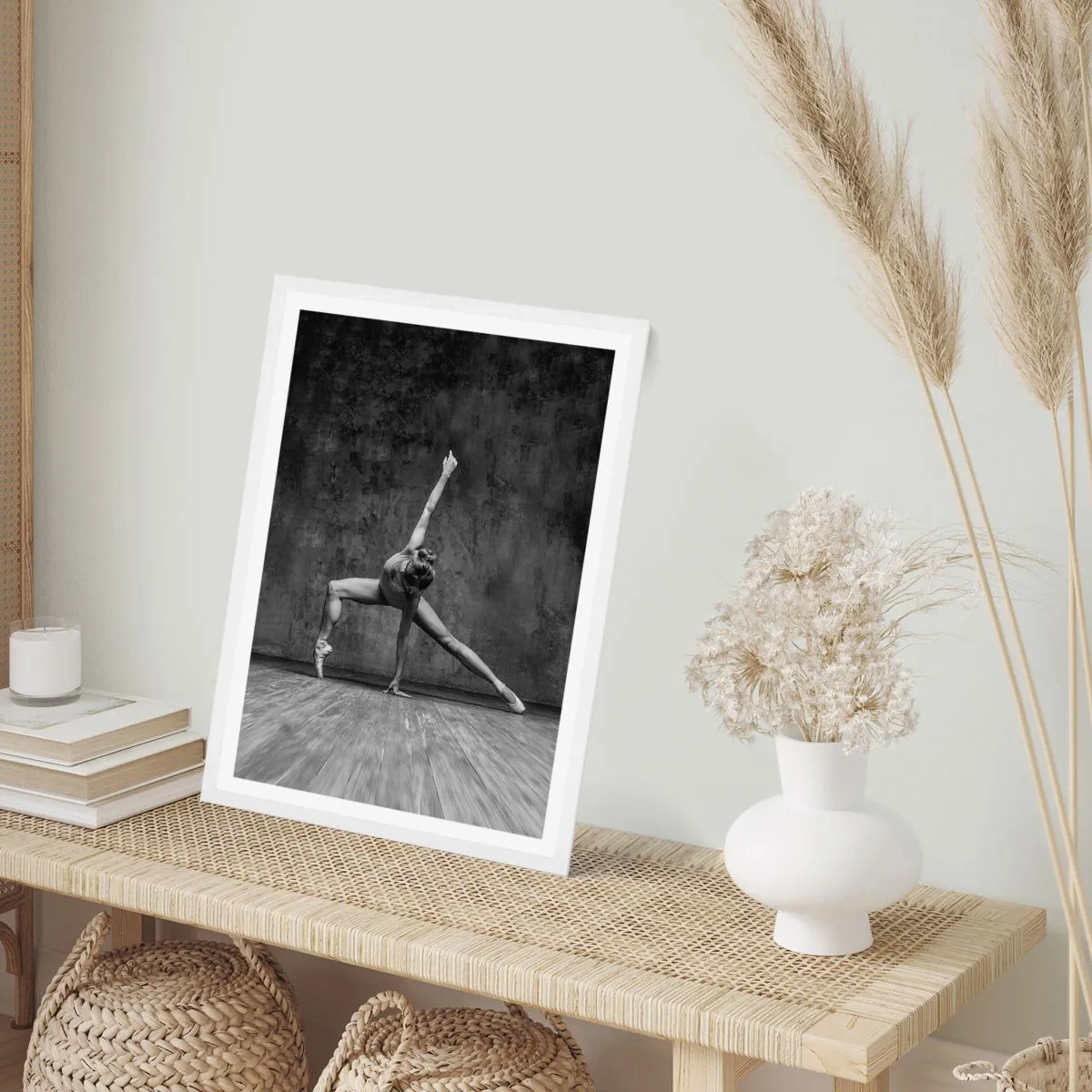 Affisch i vit ram - Balansens ideal - 40x50 cm