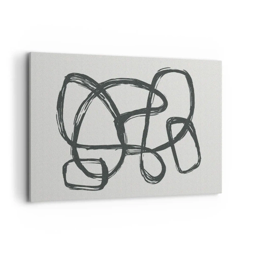 Canvastavla - Bild på duk - Loopad abstraktion - 120x80 cm