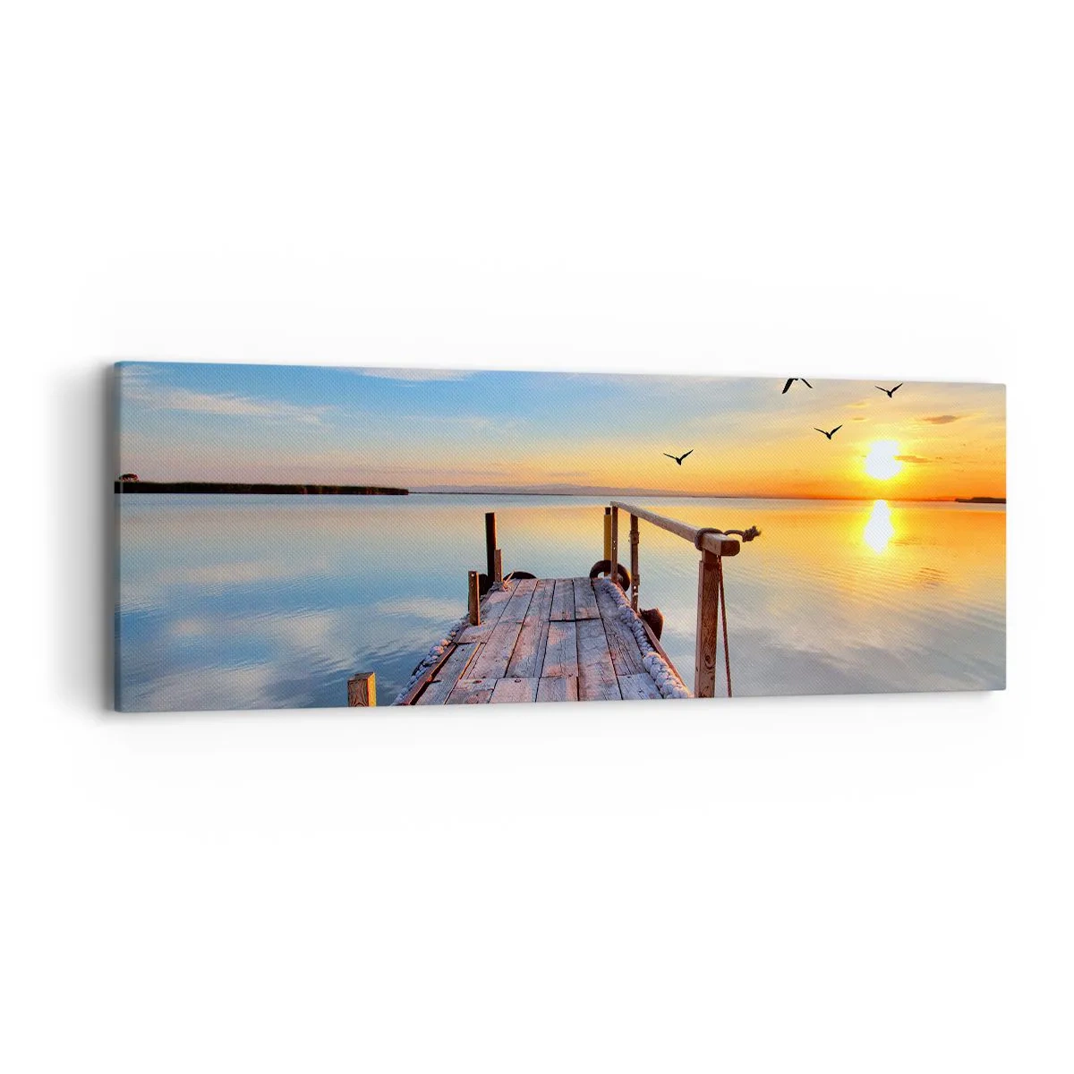 Canvastavla - Bild på duk - Gå mot solen - 90x30 cm