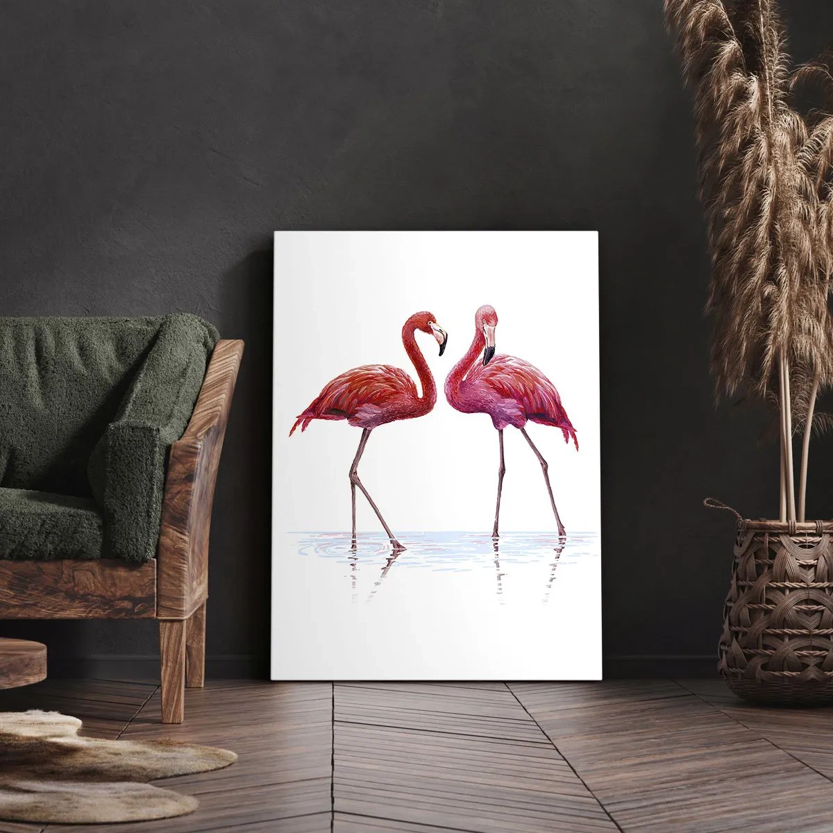 Canvastavla - Bild på duk - Rosa rendez-vous - 50x70 cm