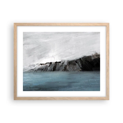 Affisch i ram av ljusek - Vatten - jord: en krock mellan elementen - 50x40 cm