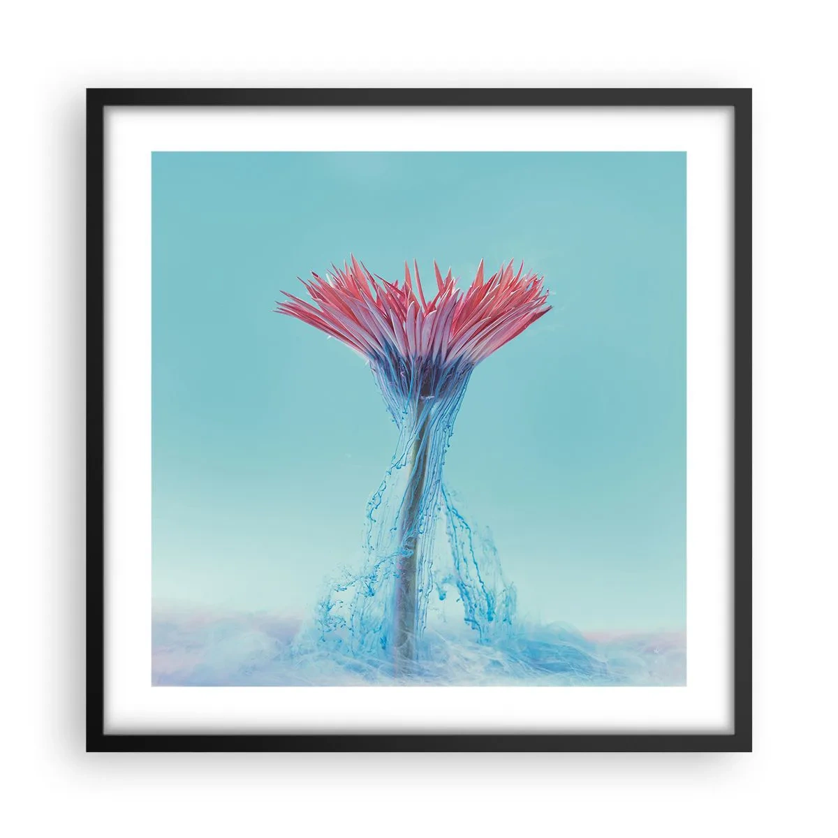 Affisch i svart ram - I upplivande famn - 50x50 cm