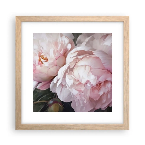 Affisch i ram av ljusek - Fast i blomning - 30x30 cm